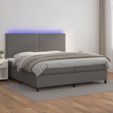  box spring s madracem LED sivi 200x200cm od umjetne kože | Eponuda.ba