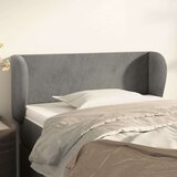 vidaXL uzglavlje s ušima svjetlosivo 103x23x78/88 cm baršunasto | shoptok.hr