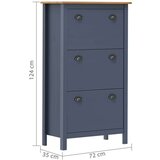 Ormarić za cipele Hill sivi 72 x 35 x 124 cm masivna borovina | shoptok.hr