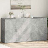 vidaXL Komoda 2 kosa betonsko siva 79x38x80 cm inženirski les | Shoptok.si