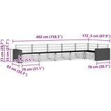  Set vanjskih sofa 6 pcs Prirodna 402 x 172,5 x 73 cm | shoptok.hr