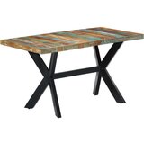  Blagovaonski stol od masivnog obnovljenog drva 140 x 70 x 75 cm | shoptok.hr