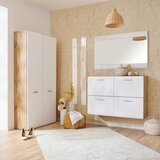Mömax omara za čevlje auris, bela, hrast | Shoptok.si