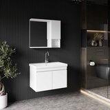 Skye_Decor Set kupatilskog ormarića sa umivaonikom i ogledalom, 2 dela, Beli Cene