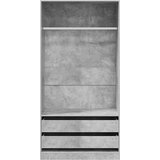  Ormar siva boja betona 100 x 50 x 200 cm od konstruiranog drva | Eponuda.com