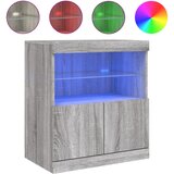 vidaXL Komoda z LED lučkami siva sonoma 60x37x67 cm | Shoptok.si