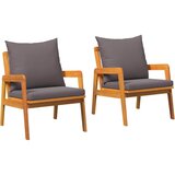  Vrtna stolica 2 Komad Prirodna nafta 65 x 59,5 x 72 cm | shoptok.hr
