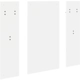 vidaXL Vješalica za kapute na zidu s pohranom s ogledalom Bijela 96 x 1.5 x 90 cm | shoptok.hr