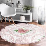 Mila Home Svetlo rožnata pralna/primerna za robotski sesalnik okrogla preproga ø 120 cm Comfort – | Shoptok.si