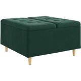  Stolica s dugmadi s jastukom Tamnozelena 80 x 80 x 45 cm Baršun | shoptok.hr