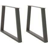 Furnova Noge jedilne mize V-oblika 2 kosa Antracit 90x(72-73,3)cm Jeklo, (21946341) | Shoptok.si
