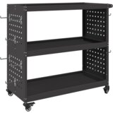  Količar za alate s policom s kotačem s pohranom Crna 75 x 35 x 73 cm Metal | shoptok.hr