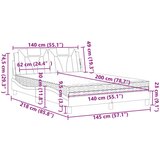  Postelja z vzmetnico črna in bela 140x200 cm umetno usnje | Shoptok.si