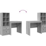 vidaXL Stol s pohranom Sivi Sonoma Konstruirano drvo | shoptok.hr