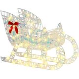 vidaXL Reindeer vuče saonice Topla bijela 120 cm 55 cm PET | shoptok.hr
