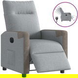 Maison Chic Električni naslanjač - Relax naslanjač svetlo sivo blago, (22061278) | Shoptok.si