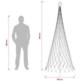  LED božićno drvce 250 cm 290 LED lampica Plava Željezo Crna - Plava 250 cm | shoptok.hr