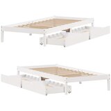 vidaXL Okvir kreveta bez madraca bijeli 90 x 200 cm masivna borovina | shoptok.hr