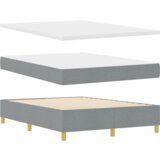 Box Spring Krevet s Madracem Svjetlosiva 140x200 cm Tkanina | shoptok.hr