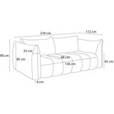 Bobochic Paris Zelena sedežna garnitura iz tkanine bouclé 234 cm Azra – | Shoptok.si