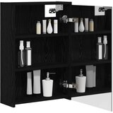  Kupaonski ormar s ogledalom Crni hrast 43 x 16 x 62.5 cm | shoptok.hr