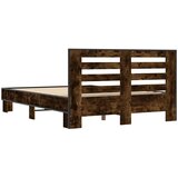  Okvir za krevet boja hrasta 135x190cm konstruirano drvo i metal | shoptok.hr