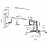Nedis Zidni nosač za projektor PJWM200BK, 15kg, 464-607mm, 30° | Eponuda.com