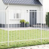 vidaXL Vrtna ograja Bela Kovina 170 cm x 150 cm Trdna Vrtna ograja Cene