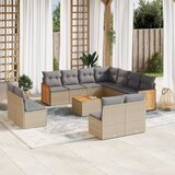  12-dijelni set vrtnih sofa od poliratana s jastucima bež | shoptok.hr