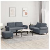 vidaXL 3-dijelni set sofa s jastucima tamnosivi baršunasti | shoptok.hr