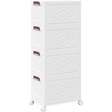 vidaXL Složiva kutija za pohranu kotačima 4nivoa 28 L 48x29,5x112,5 cm | shoptok.hr