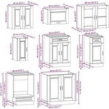  8-dijelni set kuhinjskih ormarića Kalmar konstruiranog drva | shoptok.hr