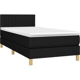  Krevet box spring s madracem LED crni 80 x 200 cm od tkanine | shoptok.hr