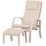 Venture Home lounge fotelja s tabureom Grötö, svijetlosiva | shoptok.hr