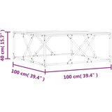  Stolić za kavu boja hrasta 100 x 100 x 40 cm konstruirano drvo | Eponuda.com