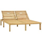  Dvojni ležalnik z blazinami impregnirana borovina | Shoptok.si