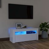 TV ormarić s LED svjetlima bijeli 90 x 35 x 40 cm Cijene