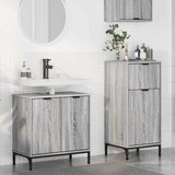 vidaXL Set namještaja za kupaonicu s ladicama 2 pcs Sivi hrast sonoma Cijene