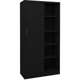  Uredski ormarić s kliznim vratima crni 90 x 40 x 180 cm čelični | Eponuda.ba