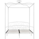 vidaXL okvir za krevet s nadstrešnicom bijeli metalni 160 x 200 cm | shoptok.hr