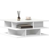  Klubska mizica bela 70x70x29 cm inženirski les | Shoptok.si