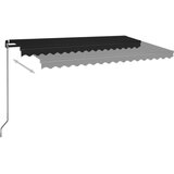 Tenda na ručno uvlačenje s LED svjetlima 400 x 350 cm antracit | shoptok.hr