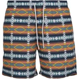 Urban Classics Kupaće hlače 'Inka' mornarsko plava / limeta zelena / pastelno crvena / bijela