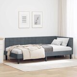  Kutni okvir kreveta Tamno siva 90 cm x 200 cm Baršun | shoptok.hr