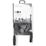 Nedis COTH15010GY50 Balansirani audio kabl, XLR 3-pinski muški, XLR 3-pinski ženski, Niklovani, 5,00 m Cene