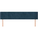  Vzglavje z ušesi temno modro 203x16x78/88 cm žamet, (20932559) | Shoptok.si