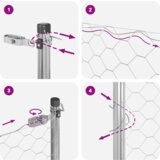 vidaXL Ograja v obliki heksagona 0.8x50 m Pocinkano jeklo | Shoptok.si