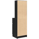 vidaXL Nočna omarica črna 39x35x125 cm inženirski les | Shoptok.si
