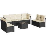 vidaXL 9-dijelni set vrtnih sofa s jastucima crni od poliratana | shoptok.hr