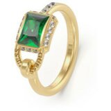 Guess Ženski shiny padlock zlatni prsten od hirurškog Čelika 52mm ( jubr02196jwyggn52 ) cene